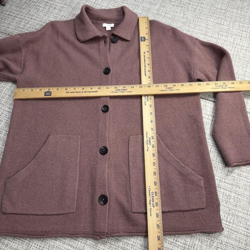 Pure Jill‎ Cardigan Sweater Jacket Chore Utility Pink Pockets Cotton Size Small - Picture 4 of 10
